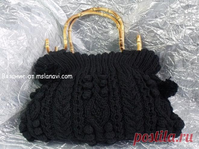 Вязаные сумки спицами | Вяжем с Лана Ви