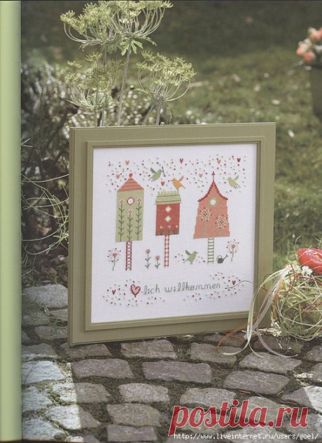 Вышивка. Скворечники.