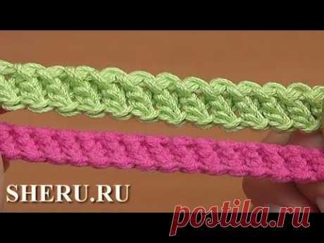 Шнур гусеничка связанный необычным способом Урок 94 Crochet Cord Romanian Lace - YouTube
