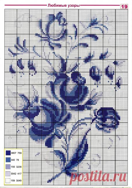 Схемы вышивки в одной цветовой гамме — DIYIdeas