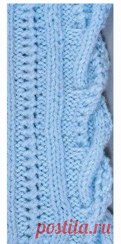 Вертикальный край спицами