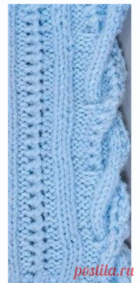 Вертикальный край спицами