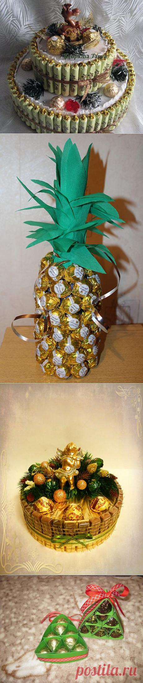 Букеты из конфет - Сообщество «Рукоделие» / Рукоделие - БУКЕТЫ ИЗ КОНФЕТ