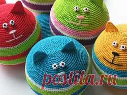 Игрушки крючком: «Антистрессовый кот»