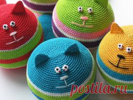 Игрушки крючком: «Антистрессовый кот»