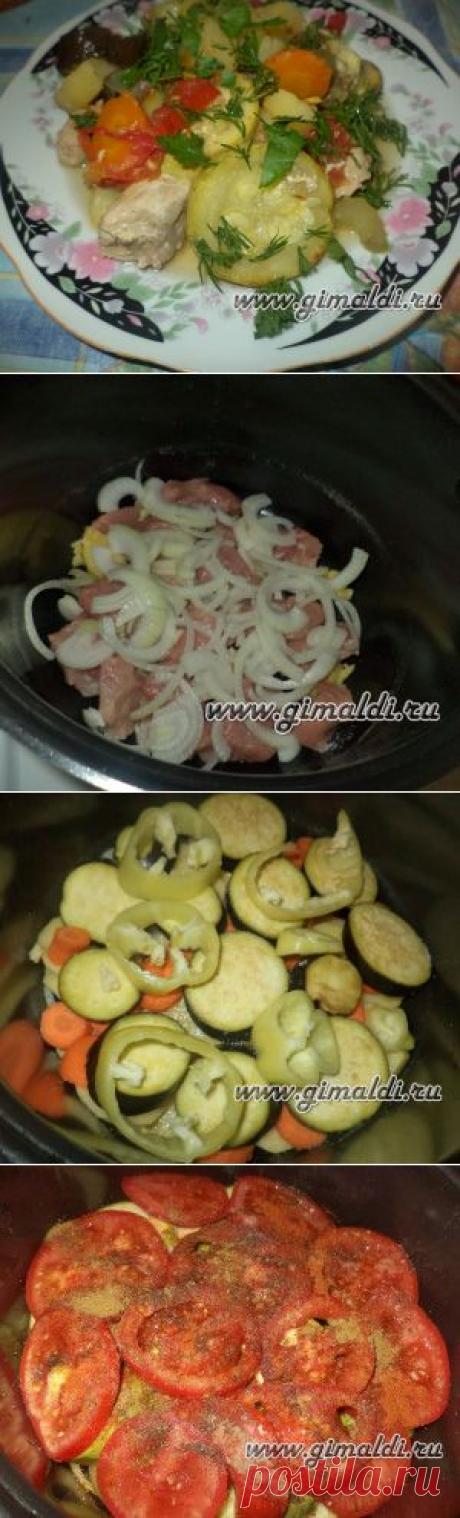 Свинина с овощами в мультиварке