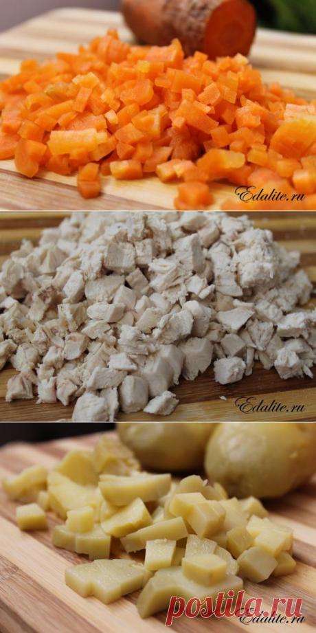 Салат Оливье lite &amp;#8212; 81 ккал | Рецепт с Фото | Вкусно, Полезно, Легко | Edalite.ru