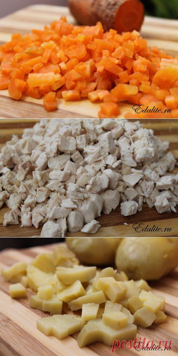Салат Оливье lite &#8212; 81 ккал | Рецепт с Фото | Вкусно, Полезно, Легко | Edalite.ru