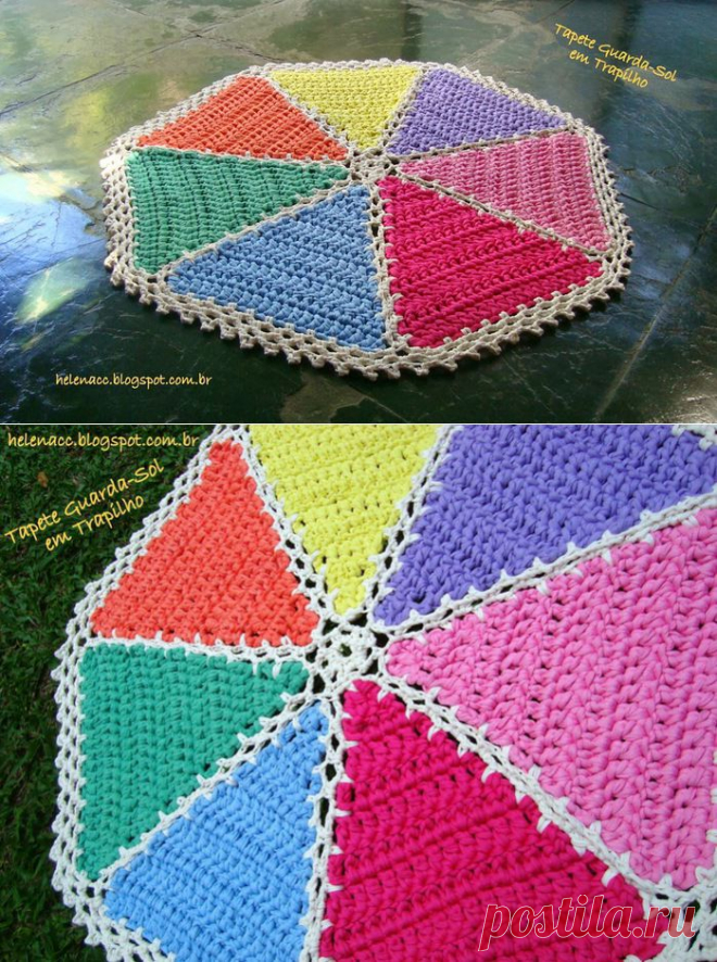 КОВРИК С РАЗНОЦВЕТНЫМИ СЕГМЕНТАМИ