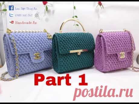 Crochet Chanel bag - Cách Móc Túi Xách Chanel phần 1