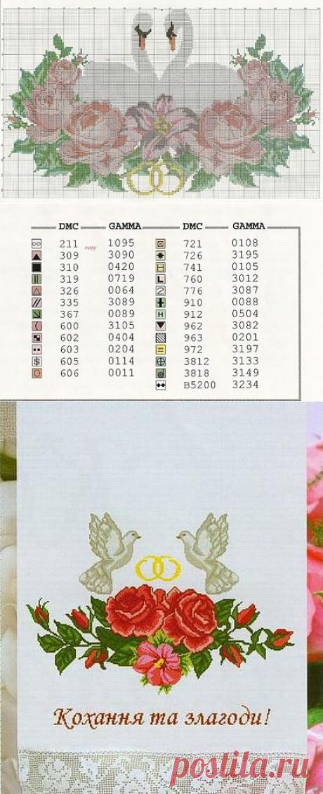 Вышитый подарок на свадьбу..