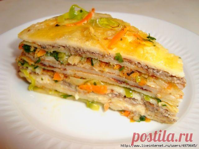 ЗАКУСОЧНЫЕ БЛИННЫЕ ТОРТЫ - 14 РЕЦЕПТОВ