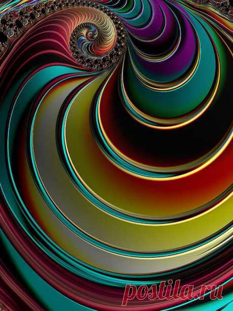 Twisting Rainbow Print by Amanda Moore