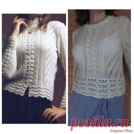 Кофточка из пряжи с пайетками - Вязание - Страна Мам