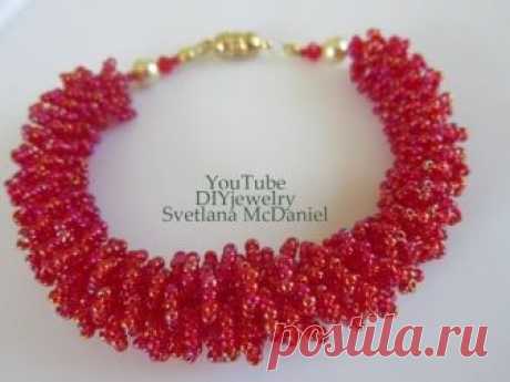 Beaded Fur Bracelet   DIY  Бисерный мех