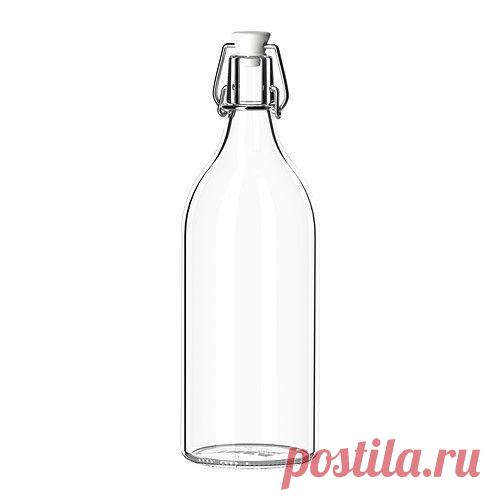 КОРКЕН Бутылка с пробкой, прозрачное стекло, цена 716 тг., купить в Астане — Satu.kz (ID#3163444)