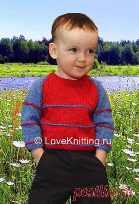 Двуцветный пуловер