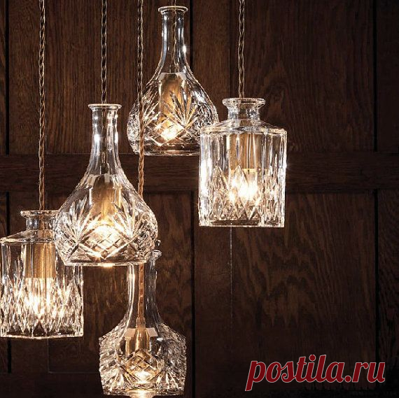 Вторая жизнь бутылок, штофов и банок. Простые идеи для освещения дачи и квартиры. - Дизайн интерьеров | Идеи вашего дома | Lodgers