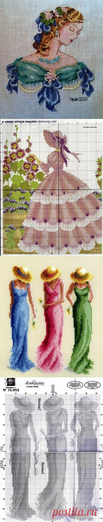 ДАМЫ. ВЫШИВКА КРЕСТОМ