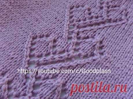 Ажурный узор для кофты. Вязание спицами.Knitting(Hobby).
