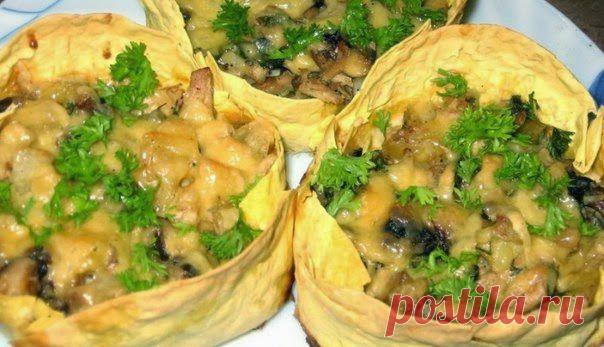 Шустрый повар.: Грибная запеканка в лаваше