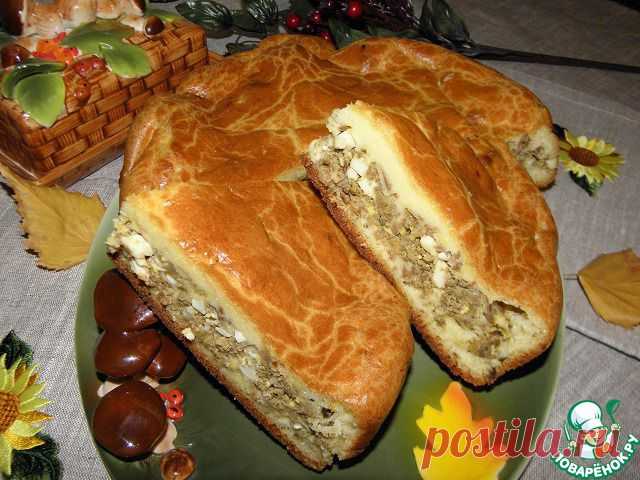 Быстрый заливной пирог с печенкой "Народный"