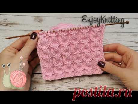 КРАСИВЫЙ Рельефный узор спицами ЗЕФИРКИ |  How to knit Beautiful air stitch pattern
