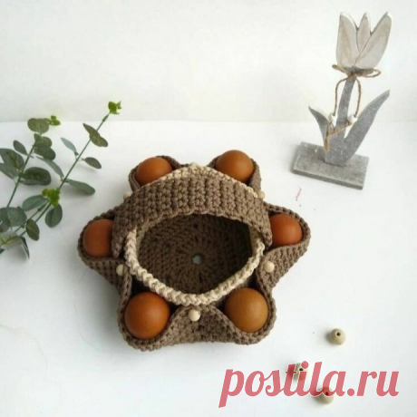 Красивая корзинка для яиц, милое украшение для дома
