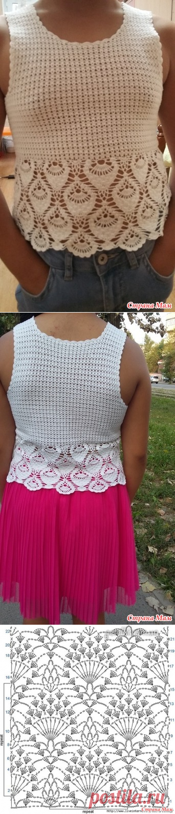 . Ажурный топик доче - Все в ажуре... (вязание крючком) - Страна Мам