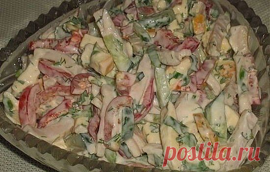 София&nbsp;&mdash; салат с колбасным сыром « Рецепты салатов