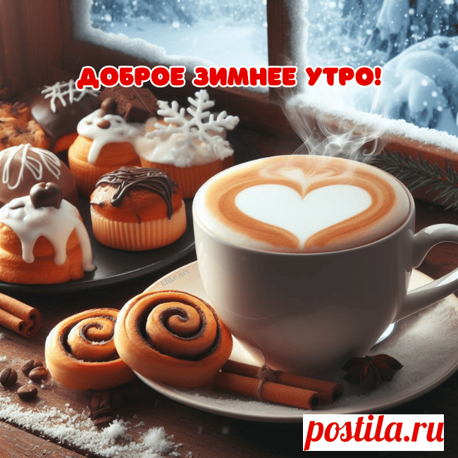 Доброе зимнее утро. Пусть оно начнётся с чего-то приятного и радостного. Желаю бодрости, энергии и воодушевления. открытки с добрым зимнем утром