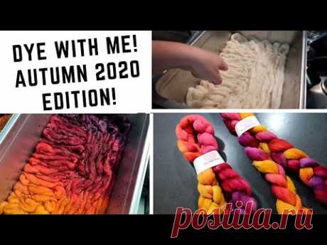 Acid Dyeing Wool For Spinning!  Autumn Dyeing Blitz Including Dyeing for a Gradient Effect!