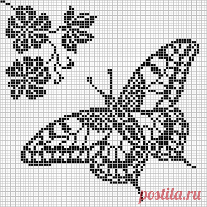 Схема с бабочкой | Фёкла вяжет | Дзен