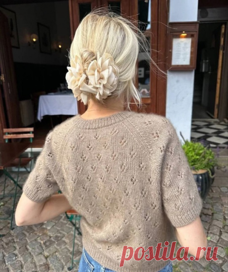 Реглан снизу: футболка с описанием и схемой. | Ольга Прилуцкая, вязание - это модно | Дзен