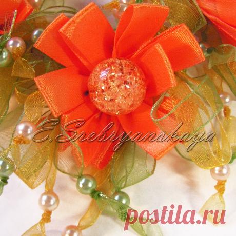Anklet: MY DAISY / МОИ МАРГАРИТКИ Collection: FIELD OF FLOWERS / ЦВЕТОЧНОЕ ПОЛЕ author: Elena Srebryanskaya / Елена Сребрянская / ES Brand name: Elf Silvery / Серебристый Эльф / ES
