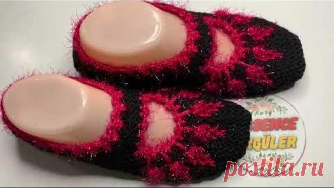 YENİ MODEL / YAPRAK DESENLİ İKİ ŞİŞLE ÖRÜLEN KOLAY PATİK / YAPIMI !!!