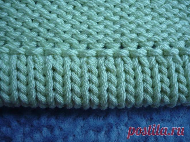 "подкетлевать" низ рукава, если его вяжут сверху-вниз. .