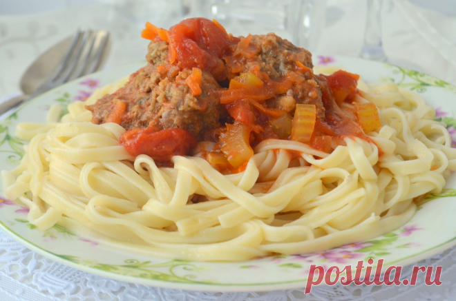 MY FOOD или проверено Лизой: Тефтели с фетучини.