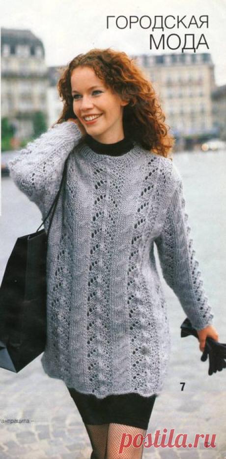 Удлиненный пуловер