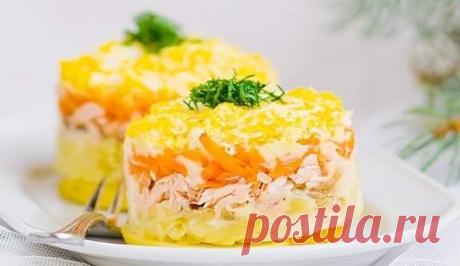 «Мимоза» с яблоком и сыром - Простые рецепты Овкусе.ру