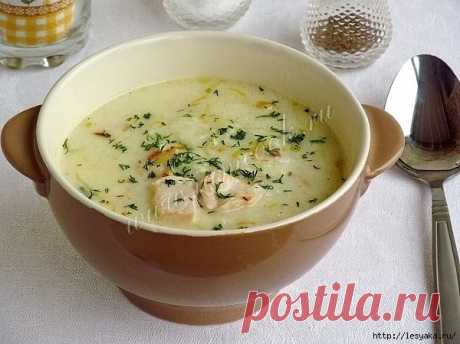 Английский куриный суп с плавленым сырком!