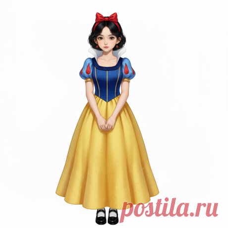 Лиза на Хеллоуин в костюме Белоснежки