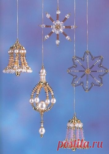 Новогодние колокольчики из бисера - Домашний hand-made