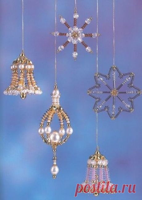 Новогодние колокольчики из бисера - Домашний hand-made