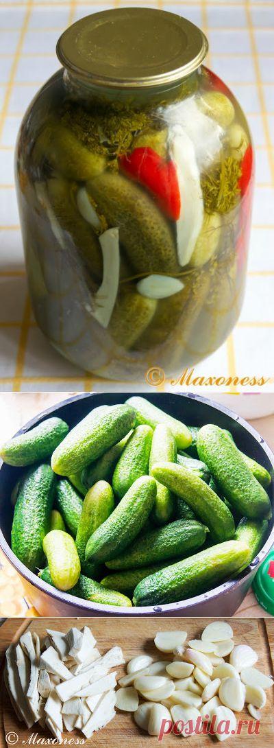 Солёные огурцы по дедушкиному рецепту .