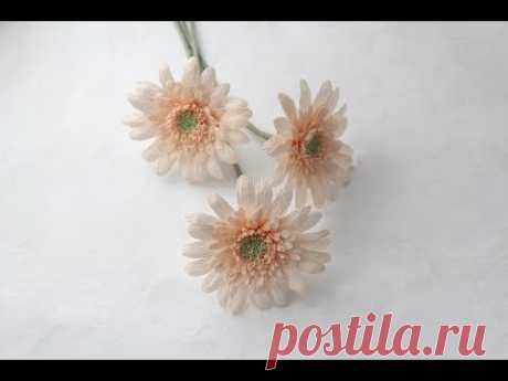 Мастер класс. Герберы из гофрированной бумаги. Paper flowers