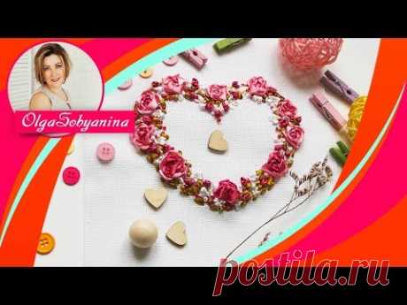Вышивка лентами Набор ❤️ Embroidery ribbons roses Set