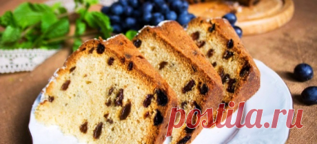 Кекс с изюмом – классический рецепт