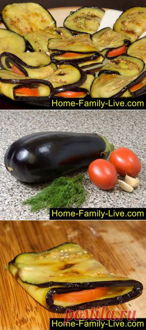 Рулетики из баклажанов - пошаговый фоторецепт - закуска из баклажан