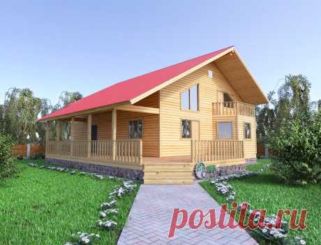 Коттедж 12,8 на 14,9 от компании ПБК Сервис